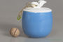 Чайница (синяя) # 146, фарфор