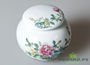 Tea caddy "Flowers and birds"  # 149, porcelain