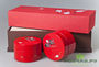 Подарочная коробка, красная (коробка, пакет, 2 жестяные баночки)