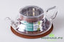 Tea kettle with metal sieve (spring) # 12, glass, 230 ml