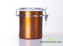 Tea caddy, stainless steel with clamp, 1.9 l.