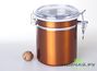 Tea caddy, stainless steel with clamp, 1.9 l.