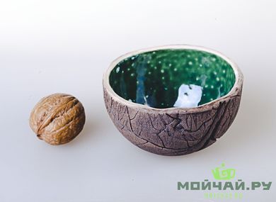Чашка # 2078, глина, ручная работа, 110 мл.