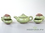 Tea ware set # 801, ceramic/ glaze «ice crack», (teapot 150 ml, 6 cups 50 ml) 