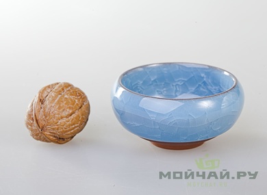 Набор посуды # 798 керамика глазурь «колотый лед» чайник 150 мл 6 чашек по 50 мл