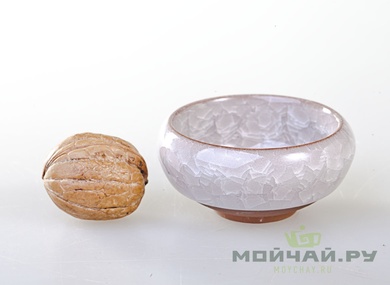Набор посуды # 796 керамика глазурь «колотый лед» чайник 150 мл 6 чашек по 50 мл