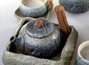 Набор посуды # 841, глина (чайник, чахай, 6 чашек, чайный пруд, чайница, подставка)