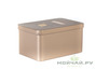 Подарочная упаковка "Золотой лист" #1 (коробка, три жестяные баночки, бумажный пакет)