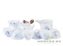 Tea ware set # 856, porcelain (teapot, pitcher, 6 cups, tea mesh)