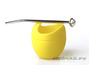 Vessel for mate (silicone) and bombilla, set # 15 (yellow), 200 ml.