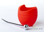 Vessel for mate (silicone) and bombilla, set # 14 (red), 200 ml.