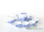 Набор посуды # 897,  фарфор (чайник, чахай, сито, пруд чайный, 6 чашек)