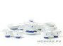 Набор посуды # 869, фарфор (гайвань, чахай, сито, 6 чашек)