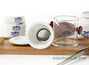 Tea ware travelling set # 09 (tea flask, 4 cups, tea caddy, tea ceremony cloth, tongs, tea tray, packing bag)