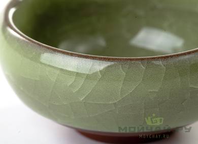 Набор посуды # 17378 керамика глазурь «колотый лед» чайник 150 мл 6 чашек по 50 мл