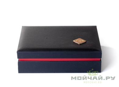 Подарочная упаковка с сумкой  # 17632 коробка черного цвета  шесть баночек для хранения чая