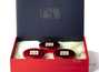Подарочная упаковка # 17636 (коробка красного цвета, три банки для хранения чая)