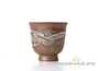 Cup # 18334, ceramic, wood firing, hand painting,  98 ml.