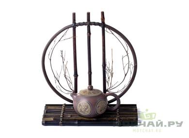 Полочка декоративная для чайных аксессуаров и чайника # 19333 бамбук