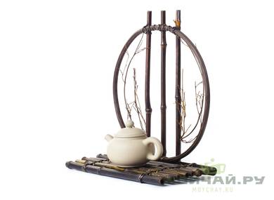 Полочка декоративная для чайных аксессуаров и чайника # 19333 бамбук
