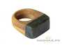 Ring (Rowan / Sayan pebble jade) # 20529, wood/ston