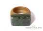 Ring (Rowan / Sayan pebble jade) # 20529, wood/ston