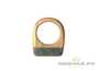 Ring (Rowan / Sayan pebble jade) # 20513, wood/stone