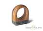 Ring (Rowan / Sayan pebble jade) # 20522, wood/stone