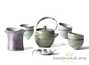 Set of dishes # 20740, ceramics, (teapot - 180 ml, six pialas - 50 ml, pitcher - 125 ml., mesh)