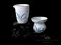 Tea ware set for a tea ceremony # 21242 (gaiwan - 110 ml, pitcher - 200 ml, 6 cups of 45 ml, teamesh)