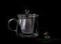 Tea kettle with metal sieve 700 ml, refractory glass