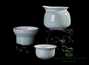 Набор посуды для чайной церемонии из 9 предметов # 22932, фарфор: чайник 320 мл, гундаобэй 220 мл, сито, 6 пиал по 60 мл.