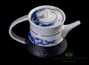 Набор посуды для чайной церемонии из 10 предметов # 22953, фарфор : чайник 176 мл.  гайвань 132 мл., гундаобэй 204 мл., сито, шесть пиал по 66 мл.)