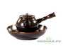 Набор посуды для чайной церемонии из 11 предметов # 22998, керамика: шесть пиал по 66 мл, чайник 230 мл, сито, гундаобэй 185 мл, чайница, чайный пруд.