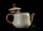 Дорожный набор посуды для чайной церемонии # 23171, керамика: чайная доска, четыре пиалы по 55 мл, чайник 220 мл, сумка softcase (хлопок с застежками)