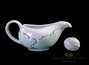 Set for tea ceremony (10 items) # 23439, porcelain: gaiwan  155 ml,  gundaobey 190 ml, teamesh, vase, six cups 55 ml.