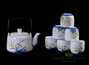 Set for tea ceremony (seven items) # 23457, porcelain: six cup 150 ml, teapot 750 ml.