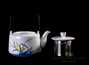 Набор посуды для чайной церемонии из 7 предметов # 23457, фарфор: 6 пиал по 150 мл, чайник 750 мл.