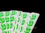 Sticker "Moychay", lime color , 36*50 mm.