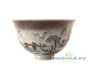 Cup # 25021, ceramic, hand painting, wood firing, 95 ml.
