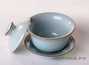 Set fot tea ceremony (9 items) # 25915, сeladon: gaiwan 125 ml, gundaobey 140 ml, teamesh, six cups 40 ml.