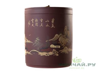 Чайница сосуд для хранения чая # 26000 исинская глинаручная роспись
