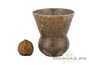 Vessel for mate (kalabas) # 29051, ceramic, wood firing