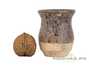 Vessel for mate (kalabas) # 29134, wood firing, ceramic, 20 ml.