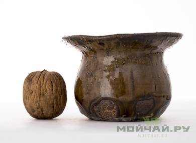 Сосуд для питья мате (калебас) # 29426, дровяной обжиг/керамика