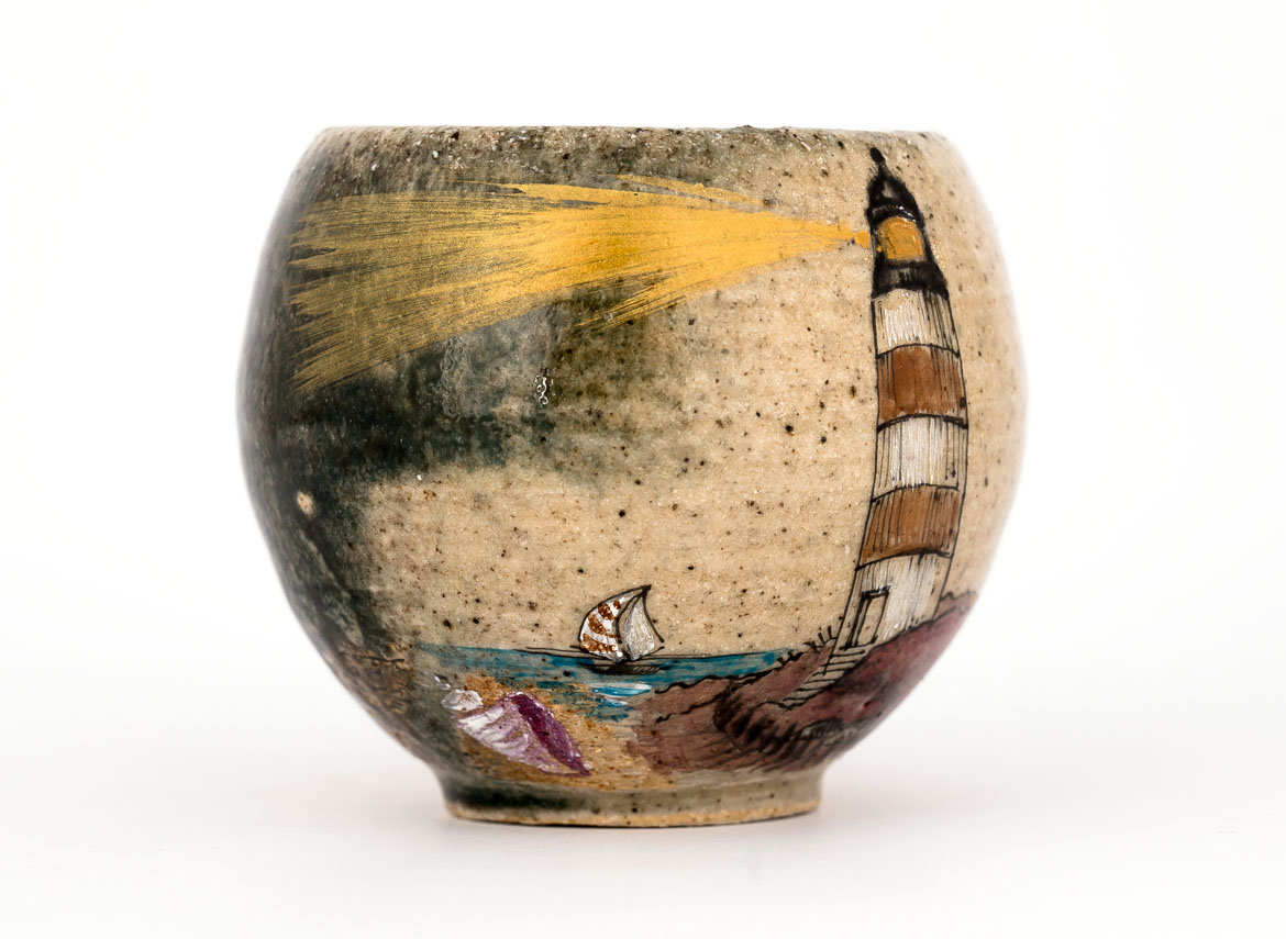 Cup # 29724, wood firing/ceramic/hand painting, 135 ml.