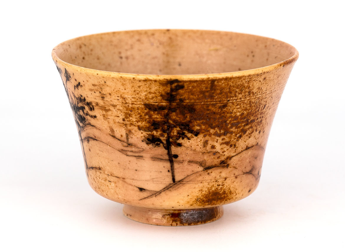 Cup # 29764, wood firing/ porcelain/ hand painting, 85 ml.