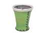 Сосуд для питья мате (калебас) зеленый # 31546, кожа/стекло