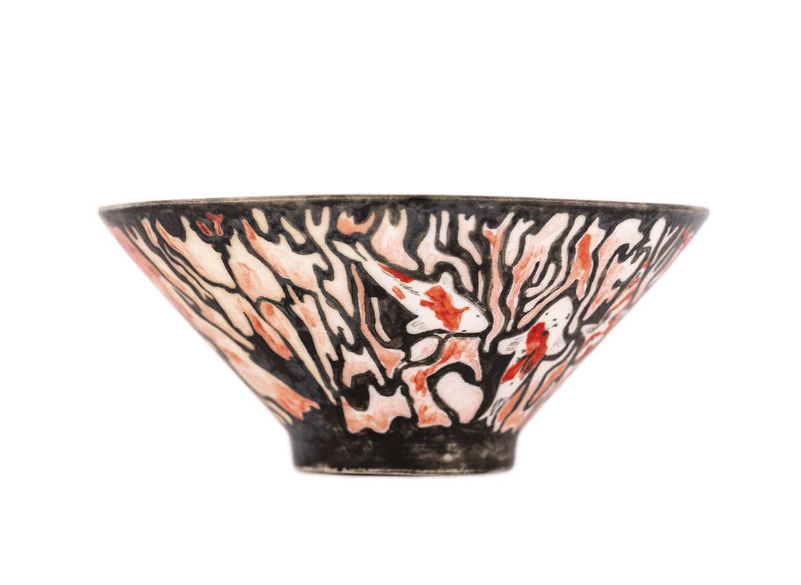 Cup # 31821, wood firing/ceramic/hand painting, 44 ml.
