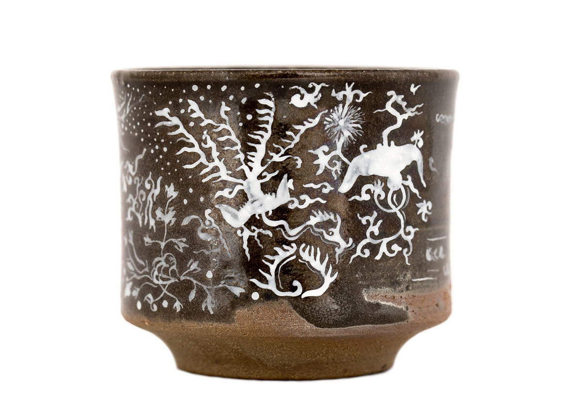 Cup # 31824, wood firing/ceramic/hand painting, 78 ml.